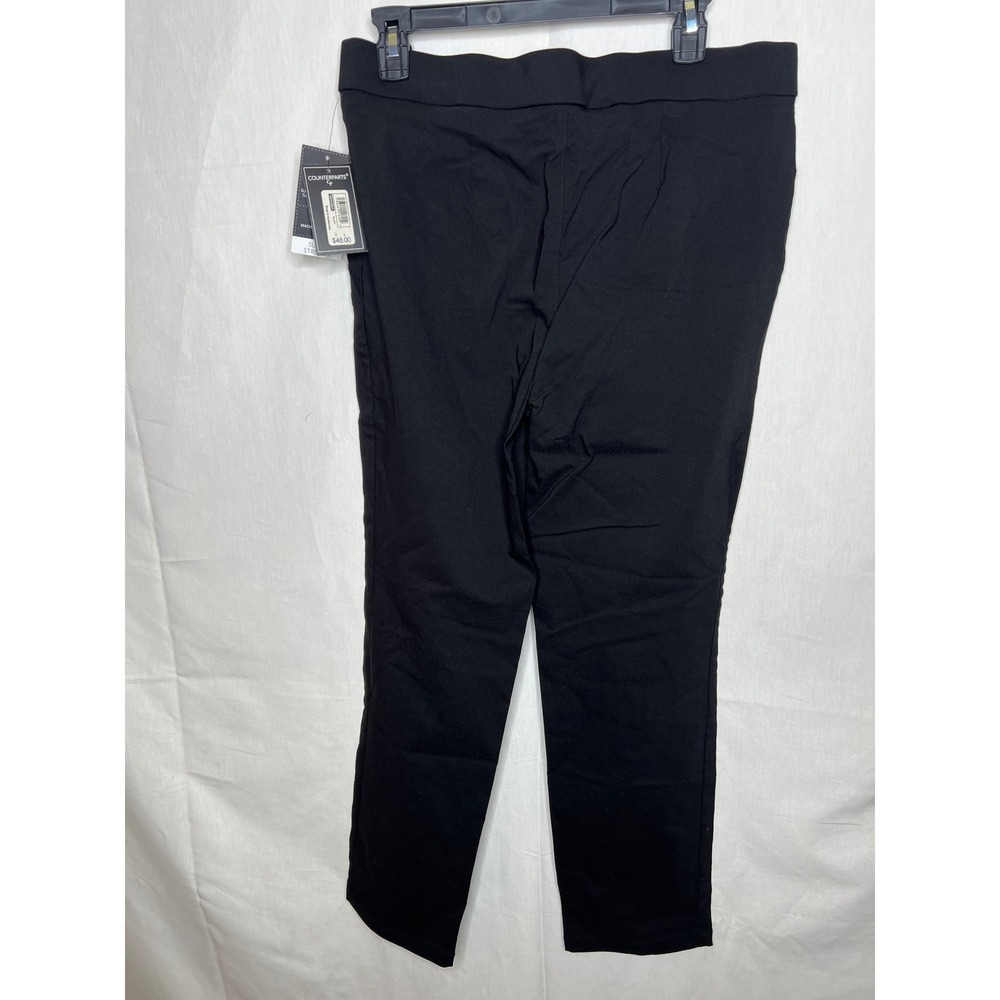Counterparts Womens Black Super Stretch Straight Leg Pull On Dress Pants‎ Size L - Picture 3 of 4